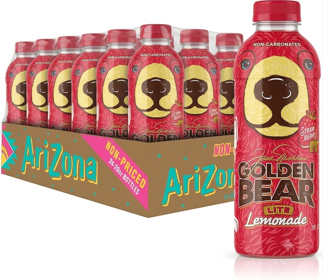 Arizona Golden Bear Strawberry Lemonade – 20 oz Bottle (24 Count)
