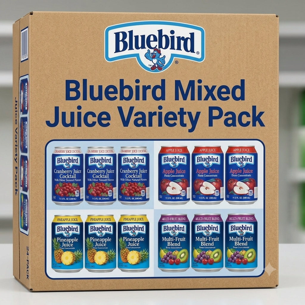 Bluebird Mixed Juice Variety Pack – 24 Count Case