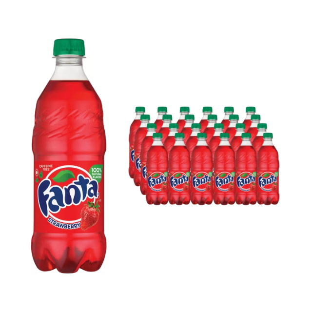 Fanta Strawberry Soda – 20 oz Bottles (24 Count Case)