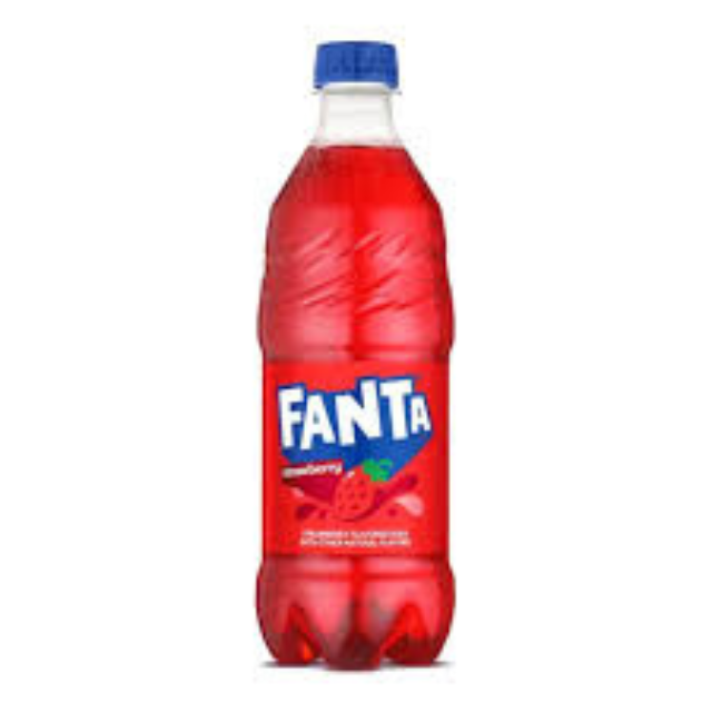 Fanta Strawberry Soda – Single 20 oz Bottle