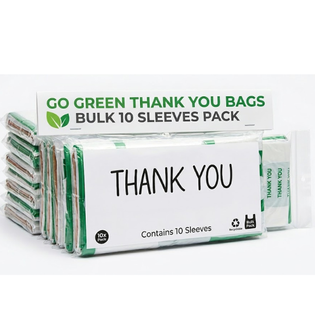 Go Green Thank You Bags 10 sleeves