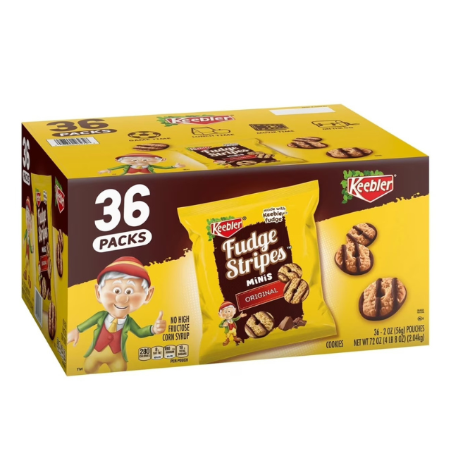 Keebler Fudge Stripes Cookies – 36 Count Case