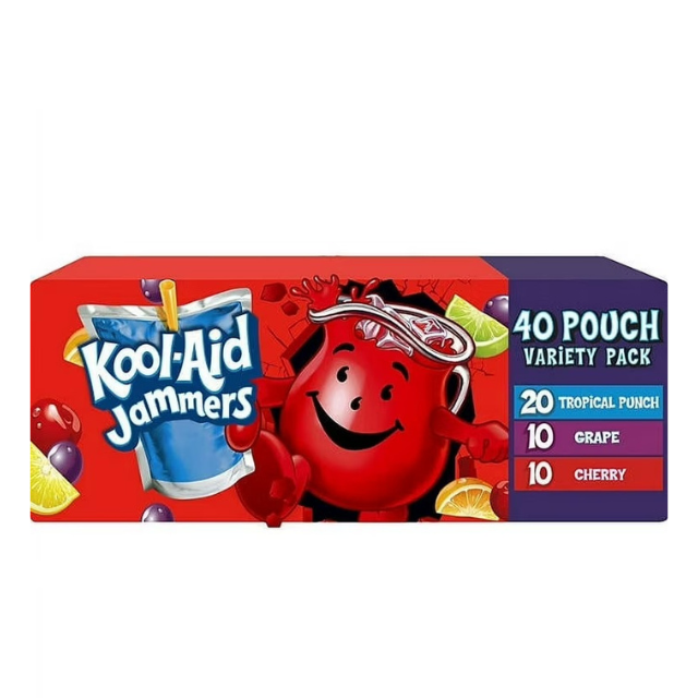 Kool-Aid Jammers Drink Pouches – 40 Count Pack