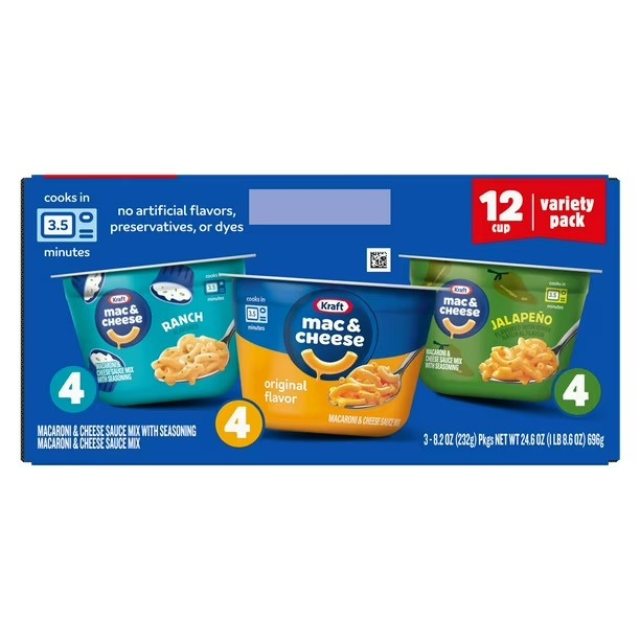 Kraft Easy Mac & Cheese 2.5 oz Cups – 12 Count Pack