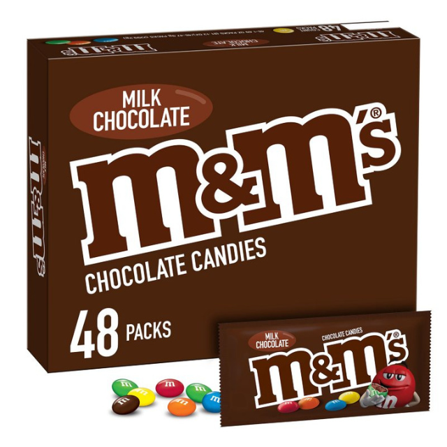 M&M's Milk Chocolate Candies – 48 Count Pack