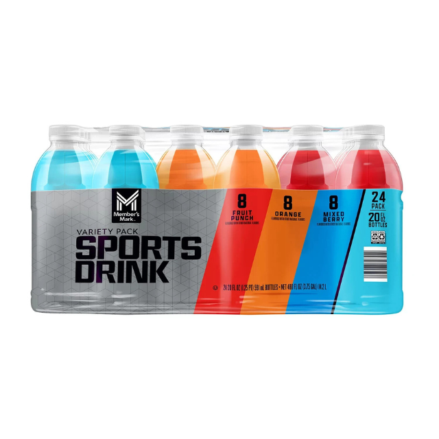 Member's Mark Sports Drink Variety Pack 20 oz – 24 Count