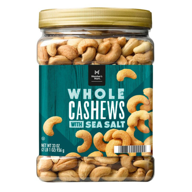 Member's Mark Whole Cashews with Sea Salt 33 oz