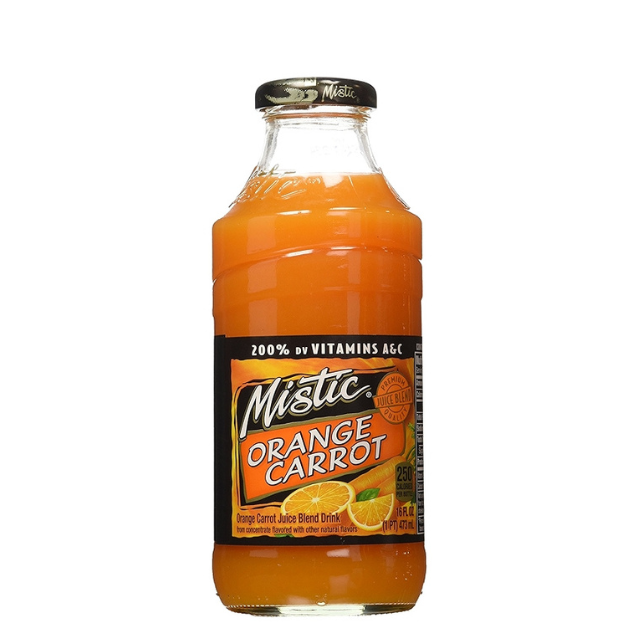Mistic Orange Carrot Juice 16 oz – Single Bottle