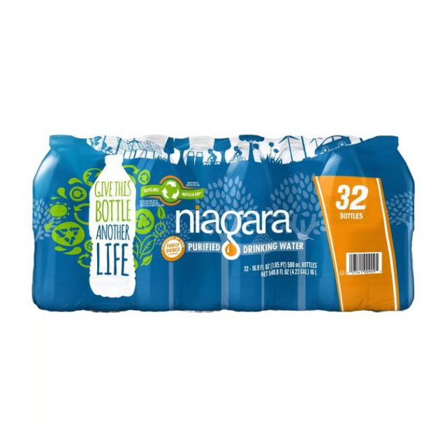 Niagara Purified Water 16.9 oz – 32 Count Pack