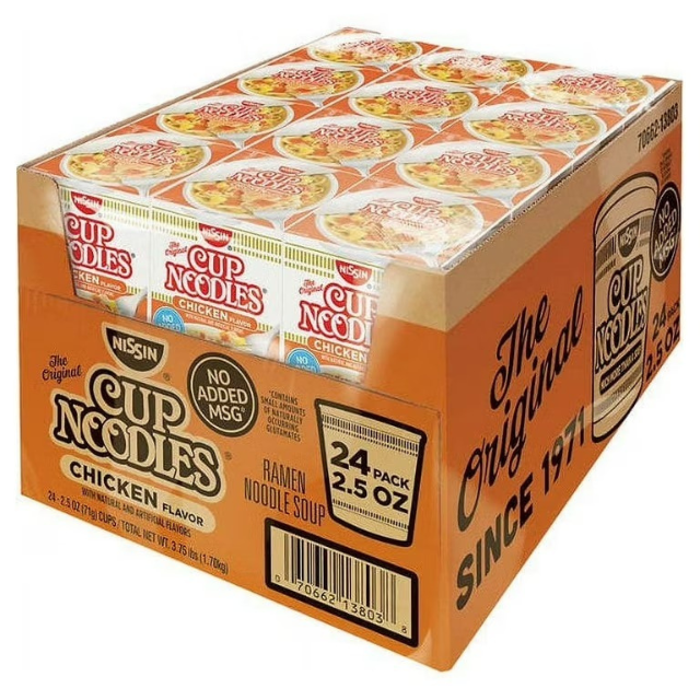 Nissin Chicken Cup Noodles – 24 Count Pack