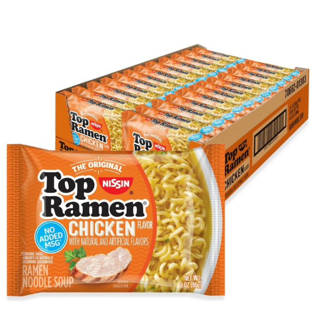 Nissin Top Ramen Chicken Flavor Noodles – 24 Count Pack