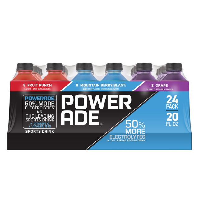 Powerade Sports Drink 20 oz Bottle – 24 Pack