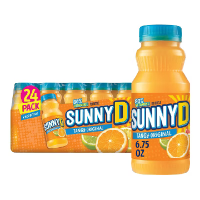 Sunny D 6.75oz Bottles – 24 Count Pack