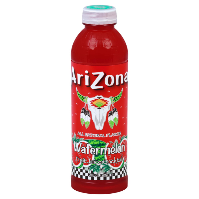 Arizona Watermelon Juice Cocktail – 20 oz Bottle (24 Count)
