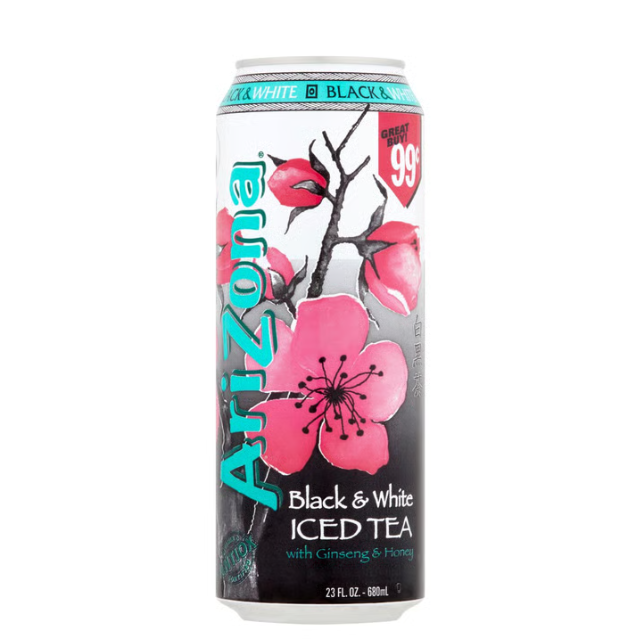 Arizona Green Tea with Ginseng & Honey – 23 oz Can (24 Count)