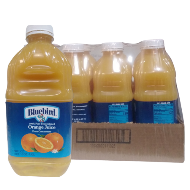 Bluebird Orange Juice – 48 oz Bottle (12 Count Case)
