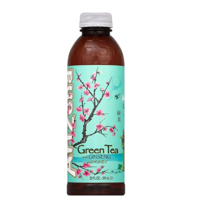 Arizona Green Tea with Ginseng & Honey – 20 oz Bottle (24 Count)