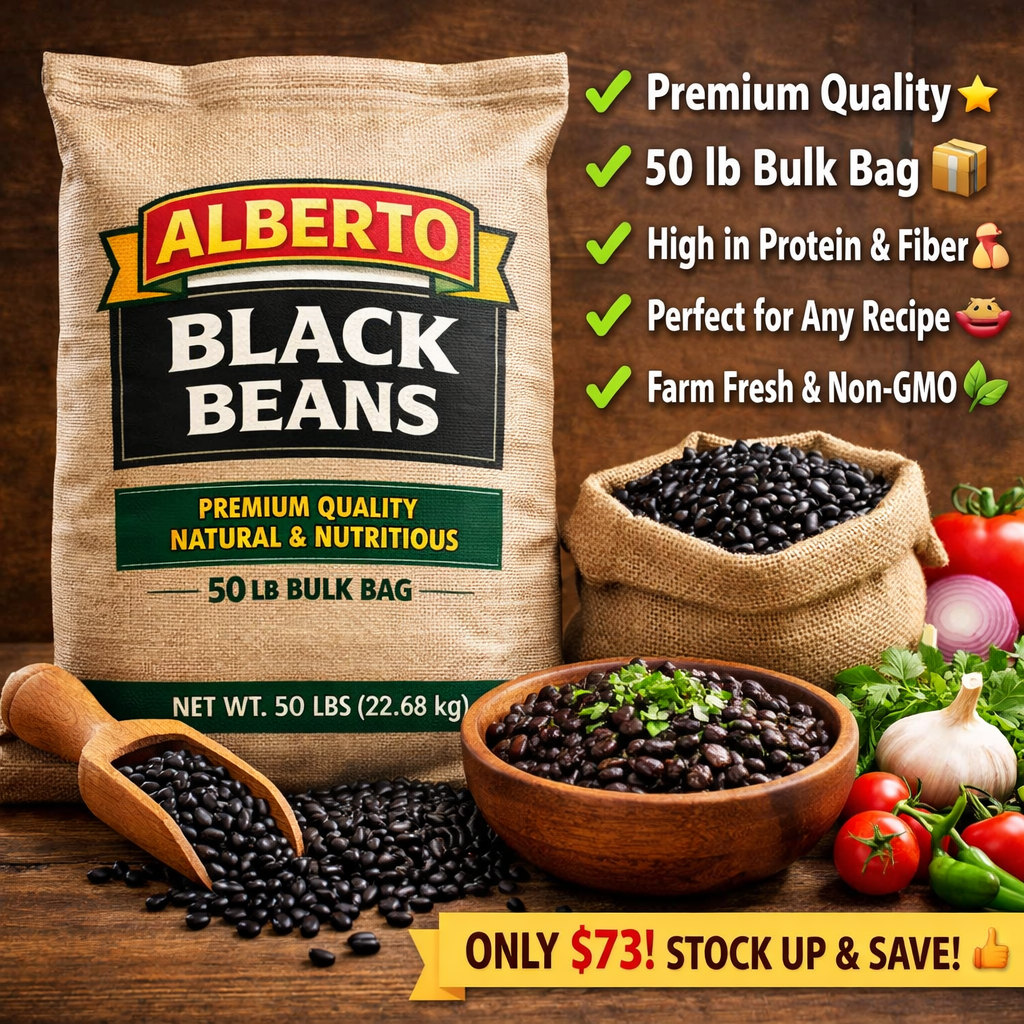 Alberto Black Beans – 50 lb Bulk Bag