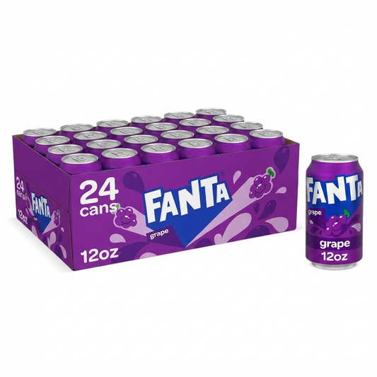 Fanta Grape Soda – 12 oz Cans (24 Count Case)