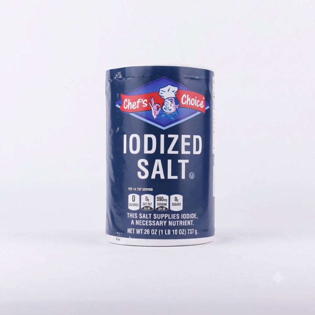 Chef Choice Iodized Salt – 24 Count Case