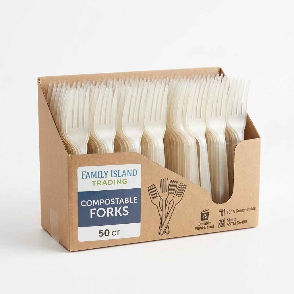 Compostable Forks – 50 Count Pack