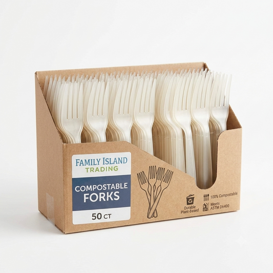 Compostable Forks – 50 Count Pack