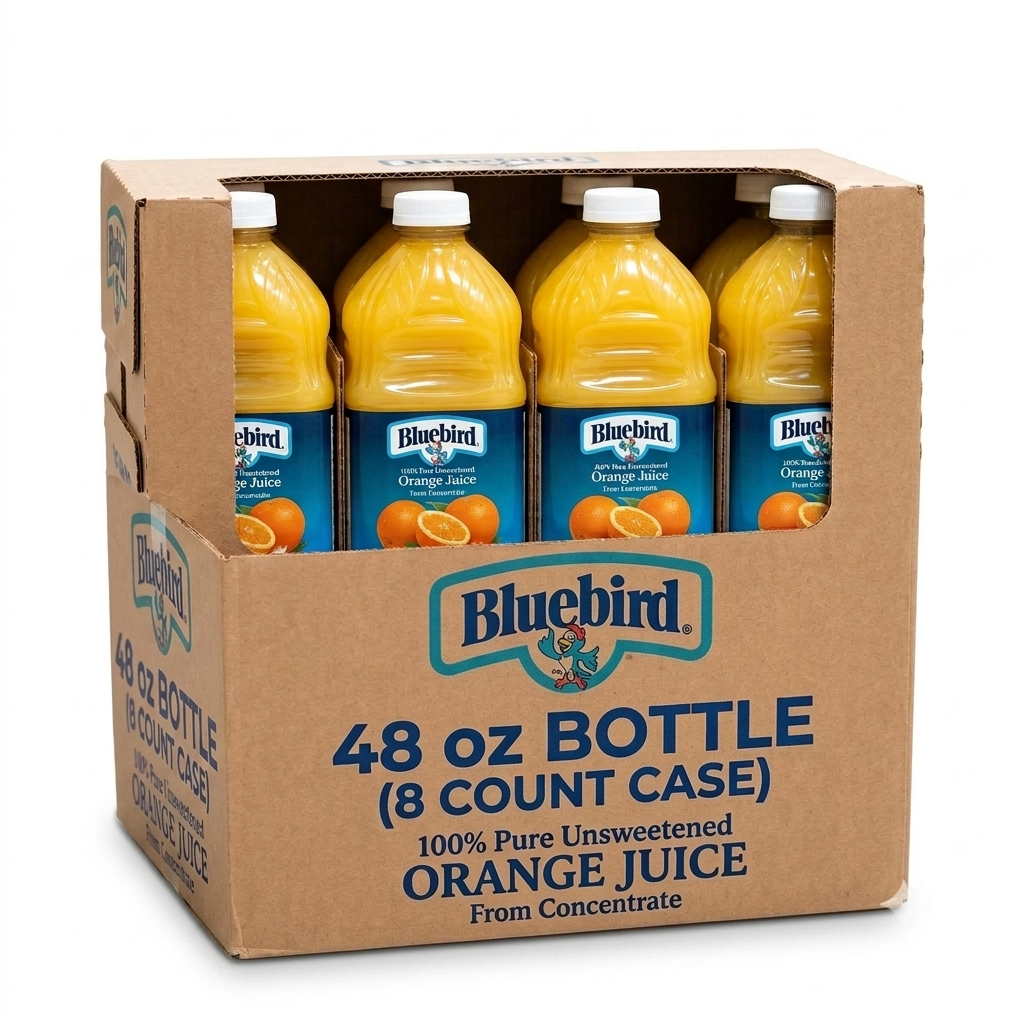 Bluebird Orange Juice – 48 oz Bottle (8 Count Case)