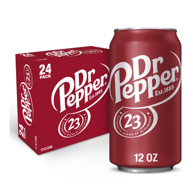 Dr Pepper Soda – 12 oz Cans (24 Count Case)