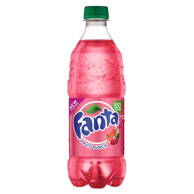 Fanta Fruit Punch Soda – Single 20 oz Bottle