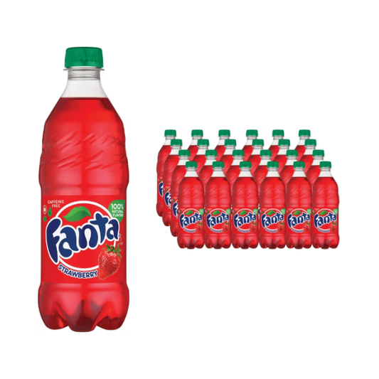 Fanta Strawberry Soda – 20 oz Bottles (24 Count Case)