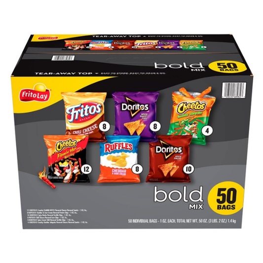 Frito Lay Bold Mix Chips – 50 Count Pack