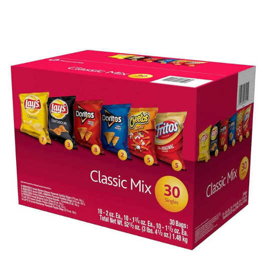 Frito Lay Variety Mix Chips – 30 Count Pack