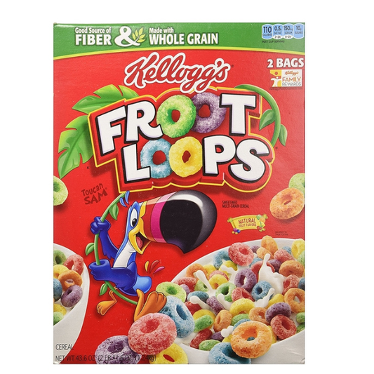 Froot Loops Cereal – 43.6 oz (2 Bags)
