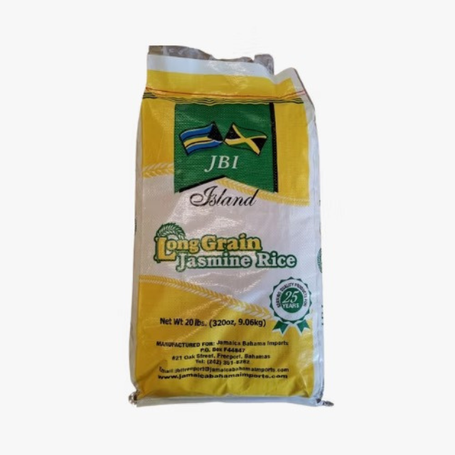 JBI Jasmine Rice 20 lbs Bag
