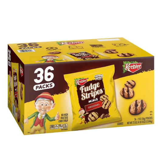 Keebler Fudge Stripes Cookies – 36 Count Case