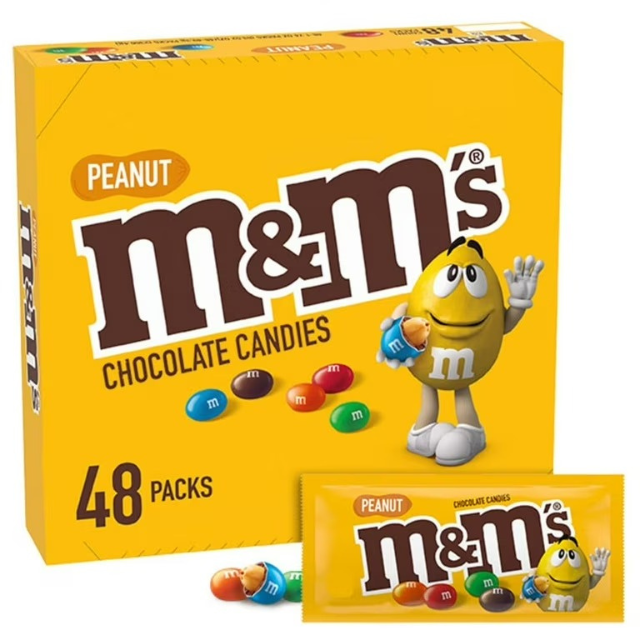 M&M's Peanut Chocolate Candies – 48 Count Pack
