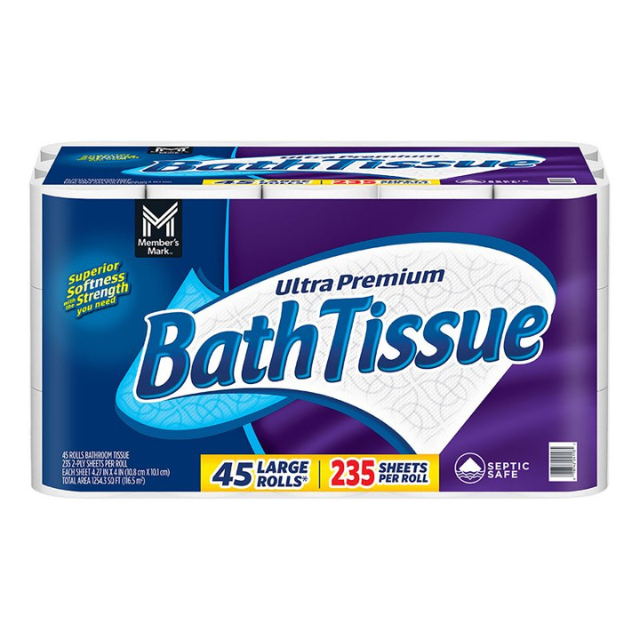 Member's Mark Ultra Premium Bath Tissue – 235 Sheets, 45 Rolls