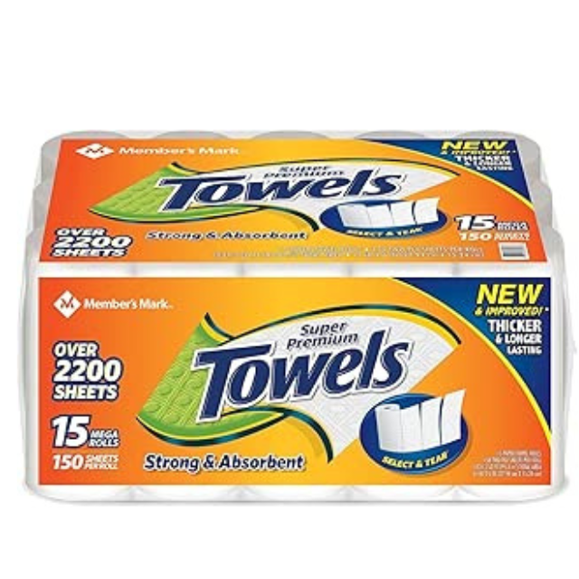 Member's Mark Super Premium Paper Towels – 15 Count Case