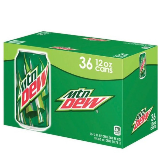 Mountain Dew 12 oz – 36 Count Pack