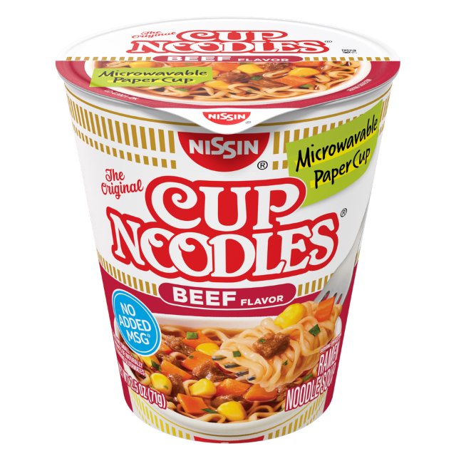 Nissin Cup Noodles Beef Flavor – Convenient Instant Meal