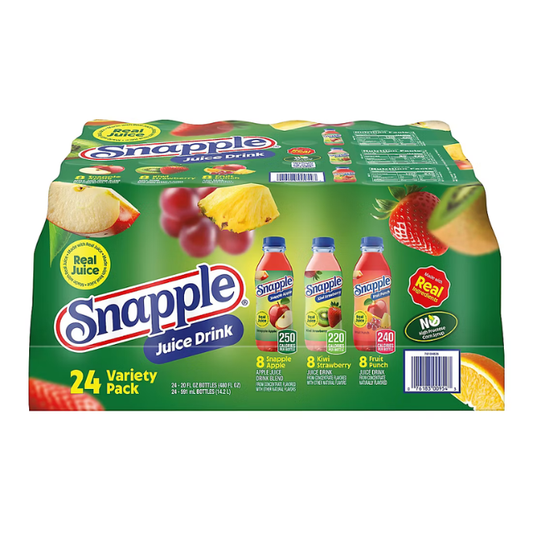 Snapple Juice Variety – 24 x 16.9 oz Bottles