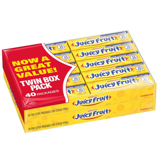 Wrigley's Juicy Fruit Gum – 40 Count Pack