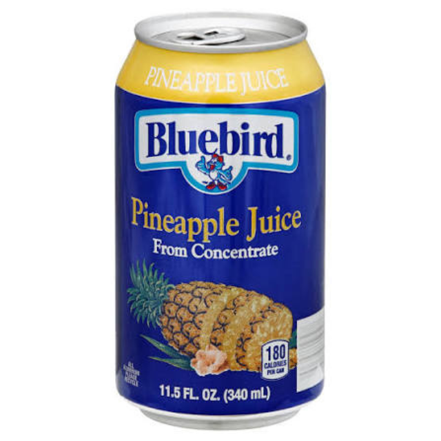 Bluebird Pineapple Juice – 11.5 oz Can (24 Count Case)