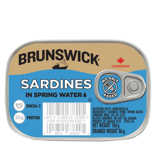 Brunswick Sardines in Spring Water – 25 Count Case