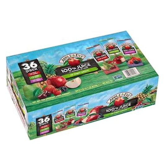 Apple & Eve 100% Juice Variety Pack – 6.75 fl. oz (36 Count)