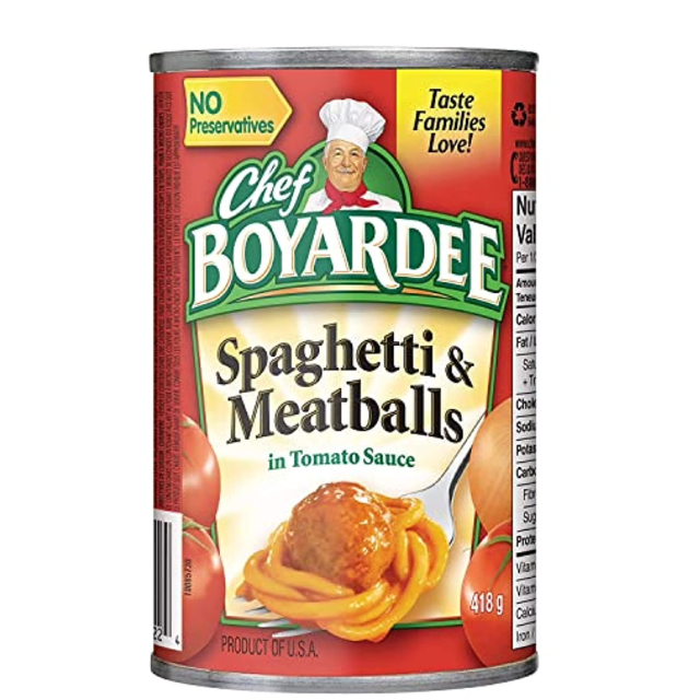 Chef Boyardee Spaghetti & Meatballs – 15 oz (24 Count Case)